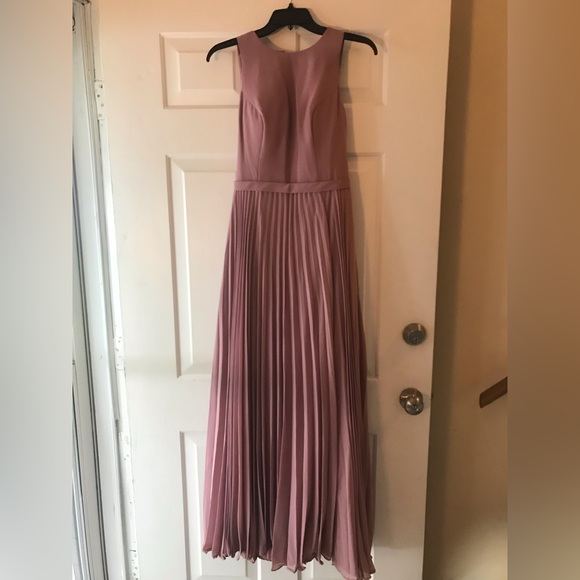 Azazie Lindie Bridesmaid Dress Size 8 Vintage Mauve - Picture 4 of 8